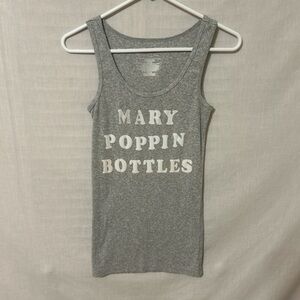 Gray Sleeveless Top with Fun Print